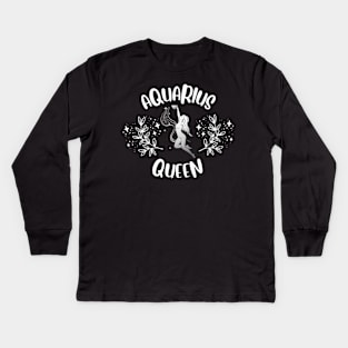 Aquarius Queen Kids Long Sleeve T-Shirt